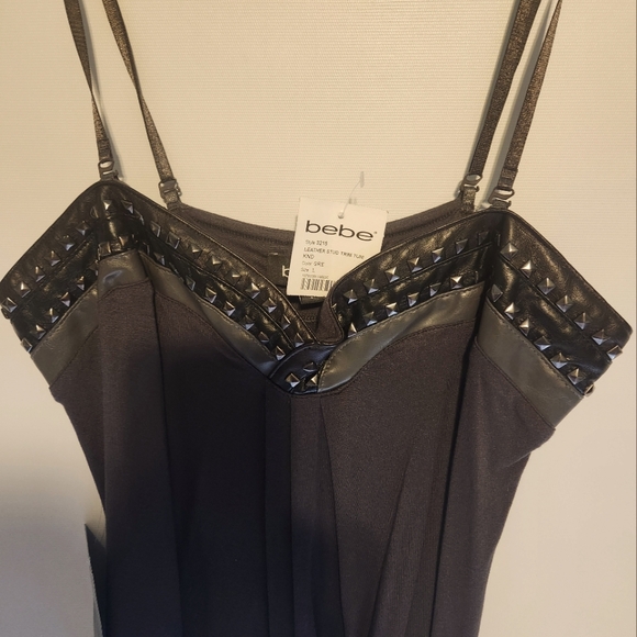 Large, charcoal gray, brand new Bebe dress. Never worn. - Picture 2 of 3